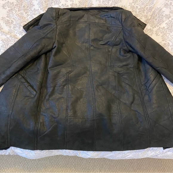 DANIER leather, brushed suede Sherpa style jacket - Picture 4 of 6